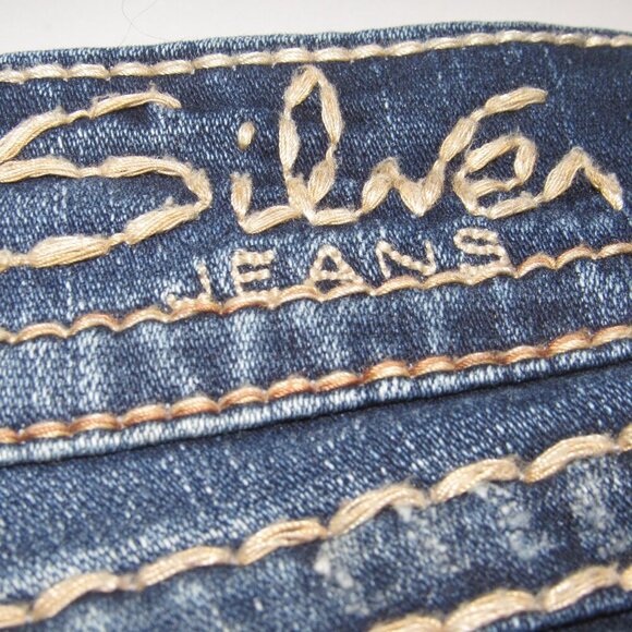 SILVER JEANS Suki Surplus Bootcut Dark Wash Jeans Size 29 - Picture 7 of 7